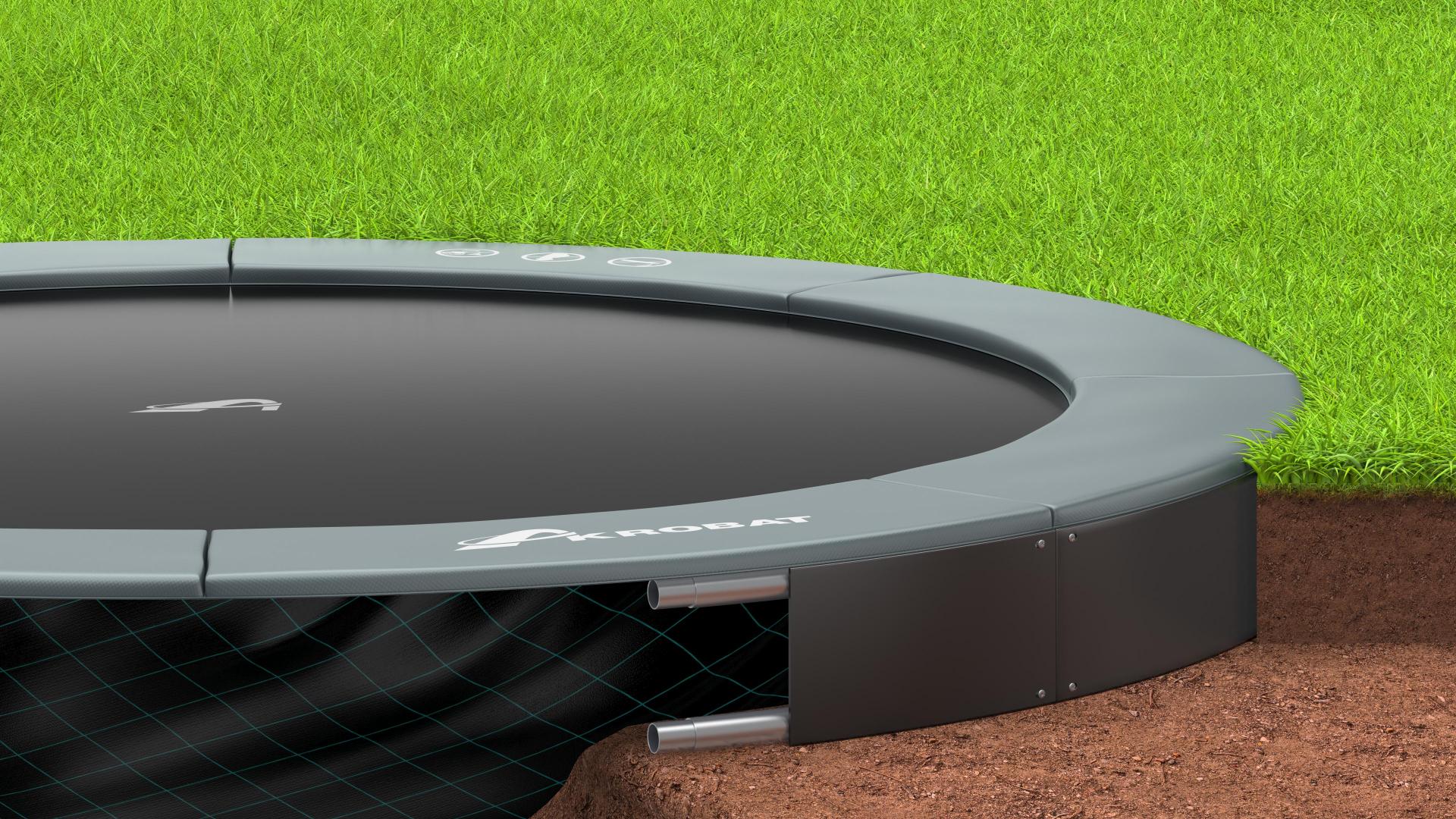 akrobat orbit flat round antracit inground cut